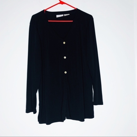 jaclyn SMITH Black buttoned down blouse - Picture 3 of 5